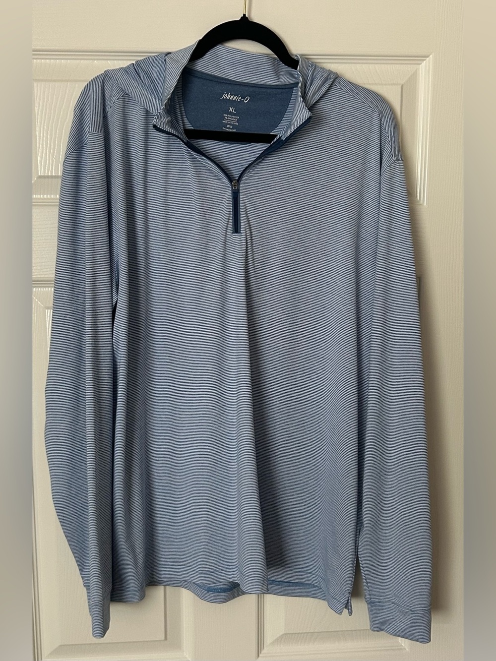 Johnnie-O Hybrid Performance 1/4 Zip Hoodie - Mens XL - Blue